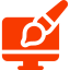 Designing an icon to show our designing process of dental websites. First, we make a mockup of the website.